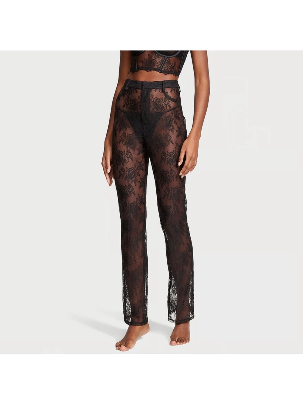 NWOT Victoria’s Secret Black Lace Pants
